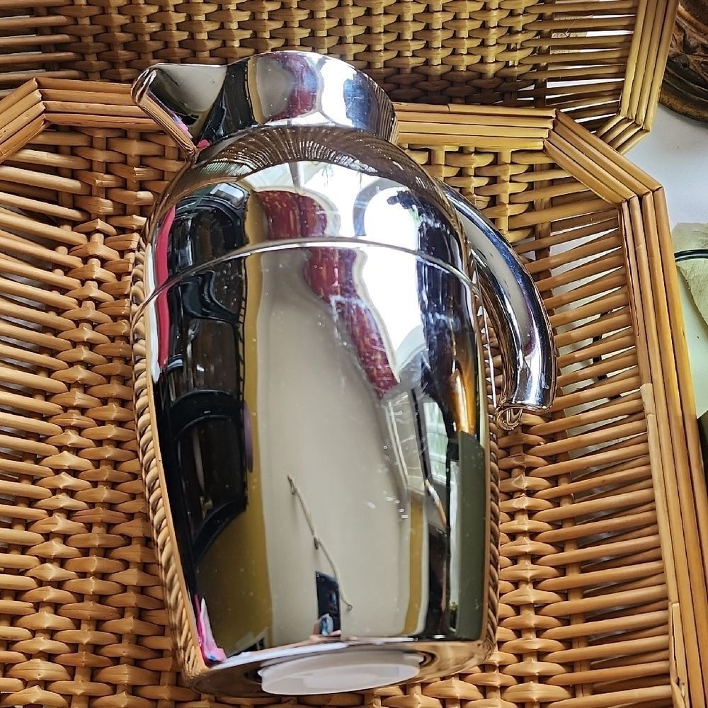 Vintage 90's Thermal Vaccuum Carafe Oggi Senator Stainless for Milk Water Coffee